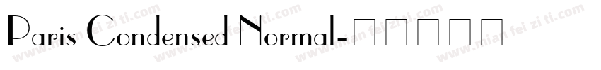 Paris Condensed Normal字体转换